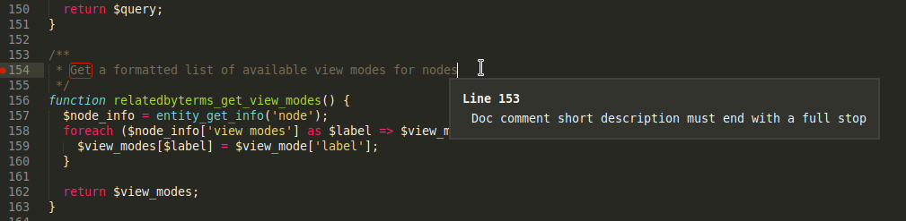 SublimeLinter-phpcs